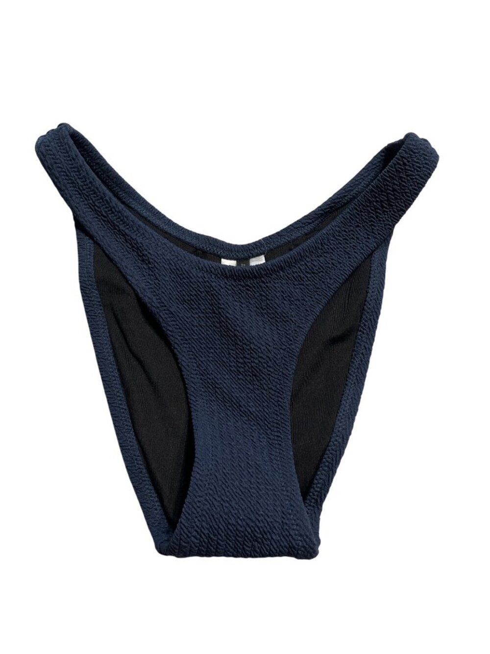 J.Crew Re-Imagined Curved-Waist Cheeky Bikini Bottoms Dark Blue
